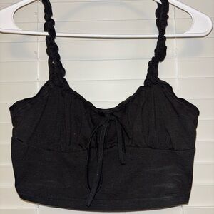 Black Ruched Women's Top